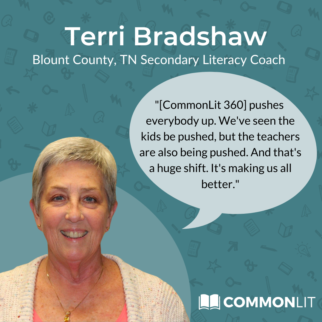 A photo of Terri Bradshaw, the Blount County, TN secondary literacy coach.