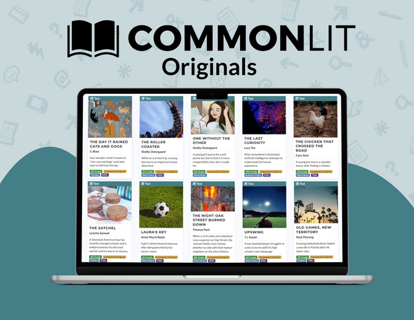 A screenshot of the CommonLit Original pieces in our library. 